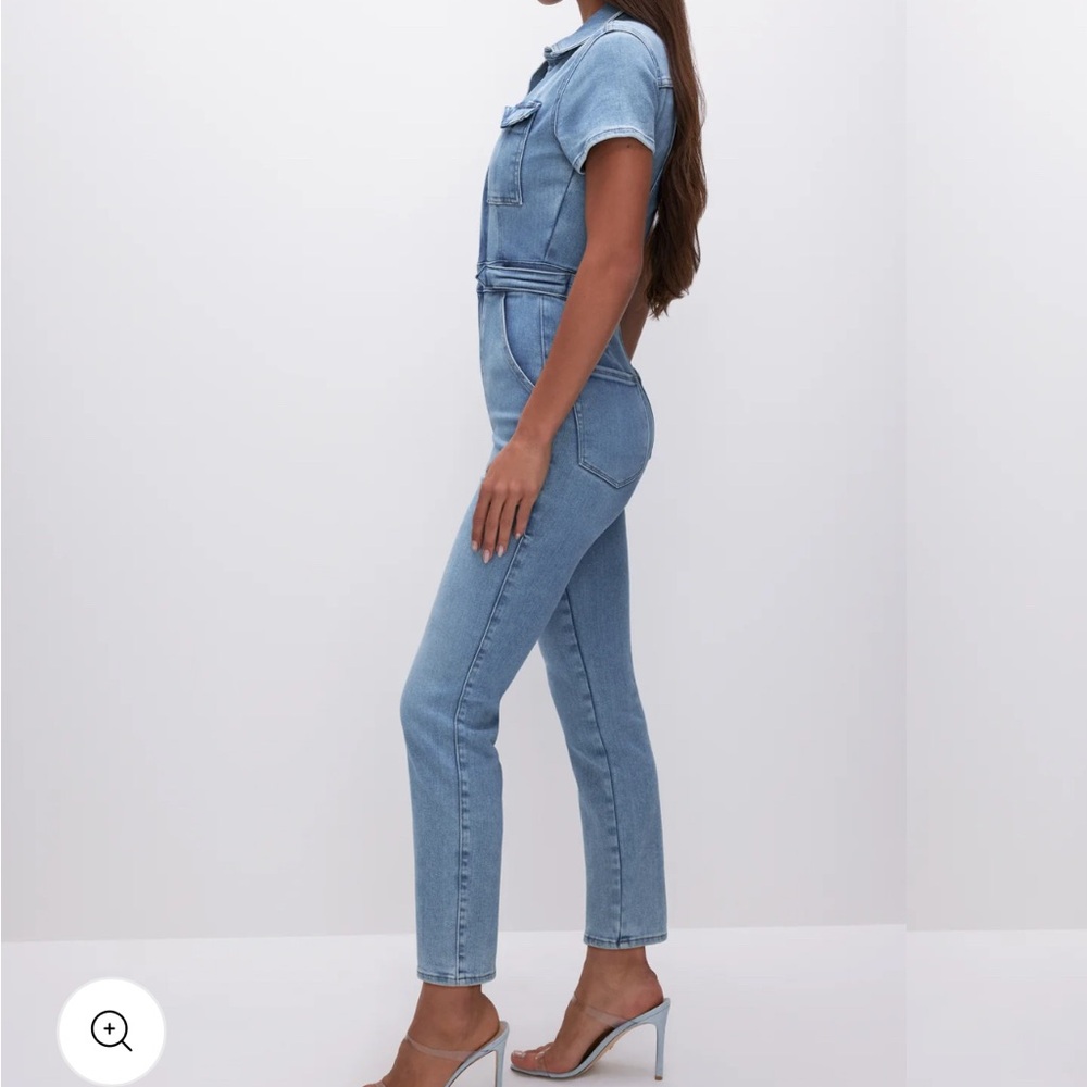 Good American fit for success Blue Denim jumpsuit, size 0